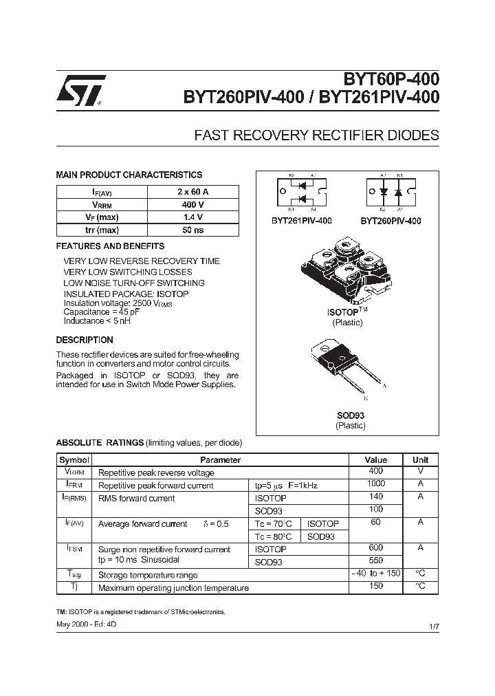 BYT261PIV-400_150150.PDF Datasheet