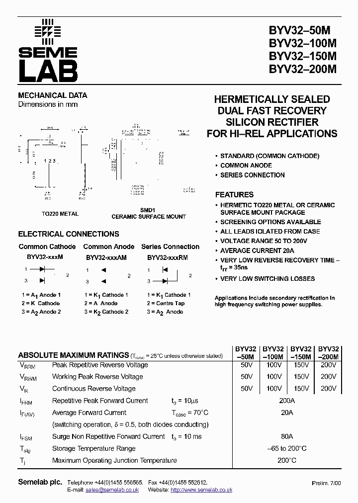 BYV32-100M_57931.PDF Datasheet