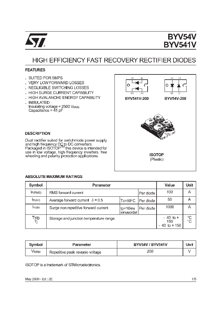 BYV541V_58406.PDF Datasheet