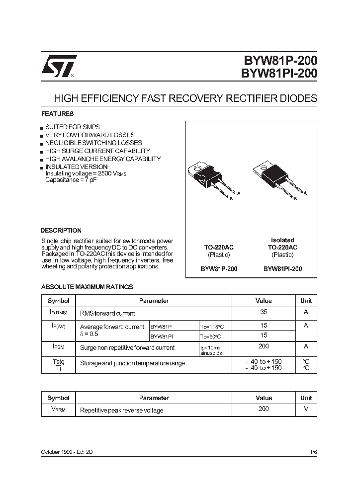 BYW81P_178310.PDF Datasheet