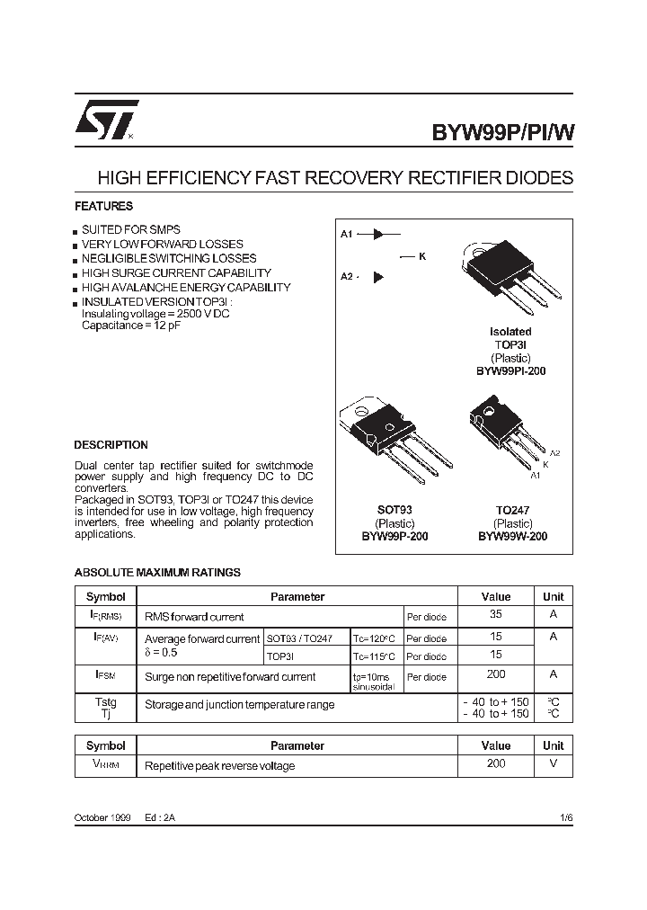 BYW99W200_53098.PDF Datasheet
