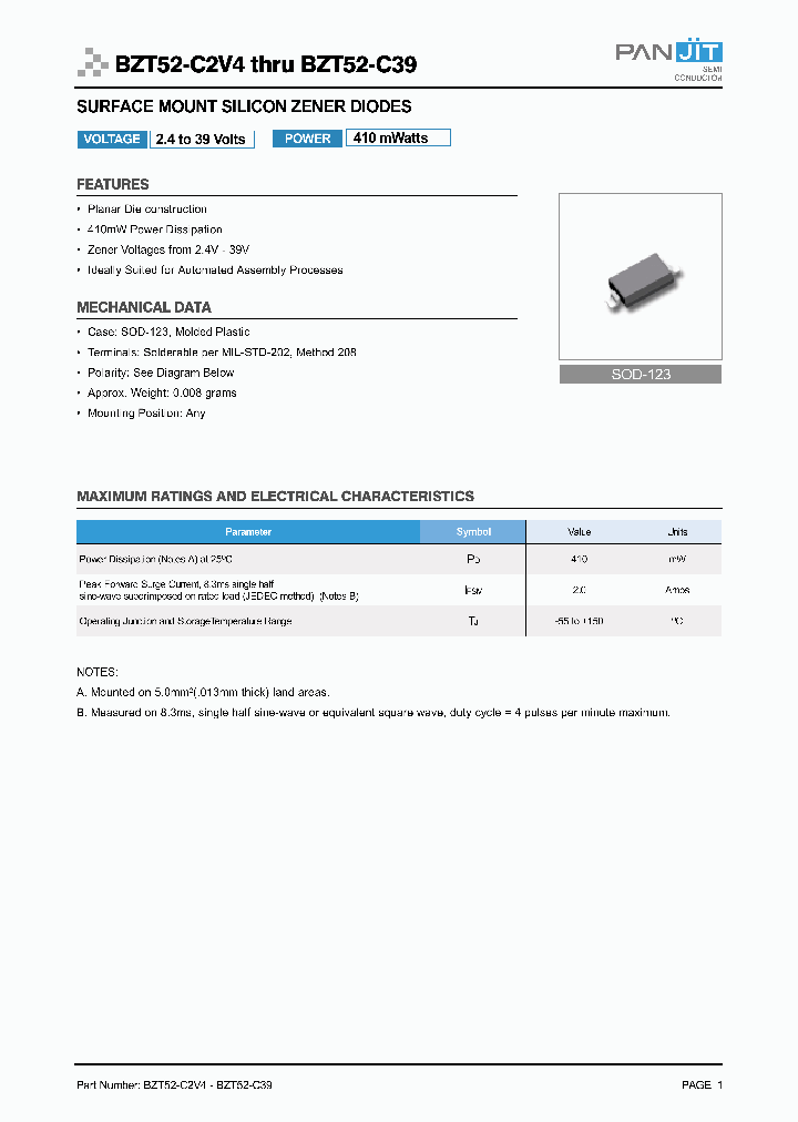 BZT52-C2V4_38118.PDF Datasheet