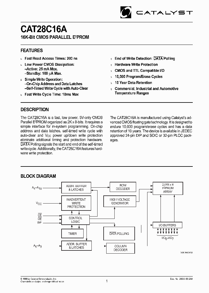CAT28C16A_23650.PDF Datasheet