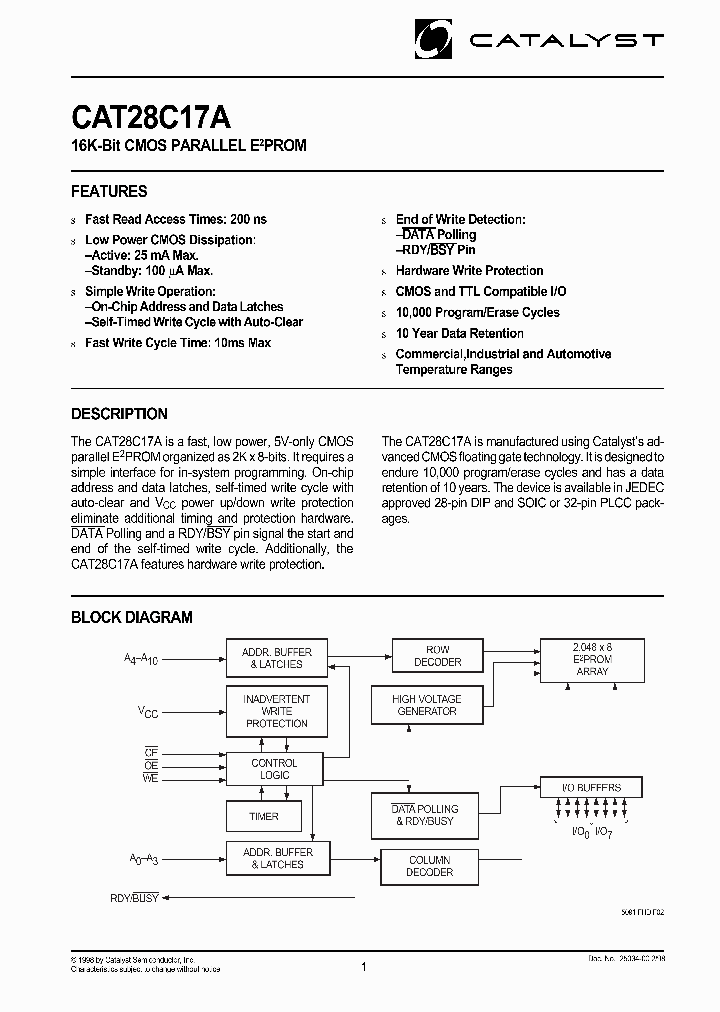 CAT28C17A_23651.PDF Datasheet