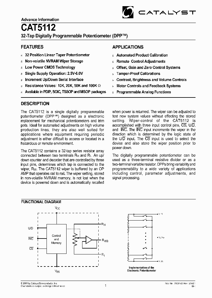 CAT5112_138919.PDF Datasheet