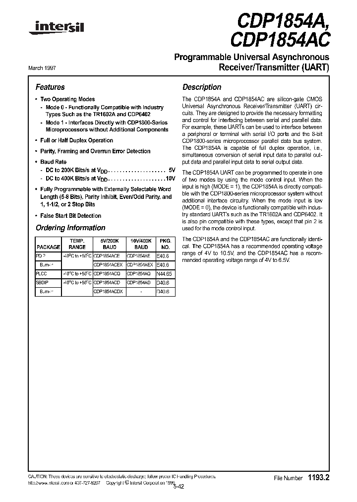 CDP1854_88438.PDF Datasheet