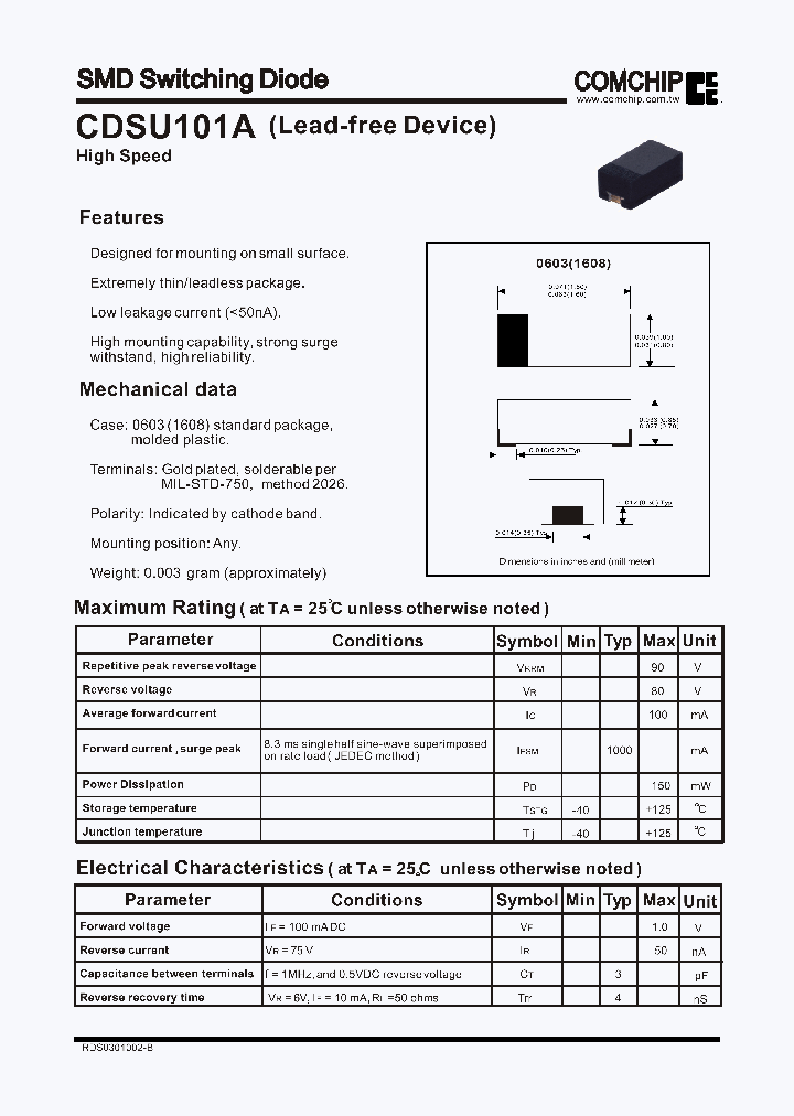 CDSU101A_62098.PDF Datasheet