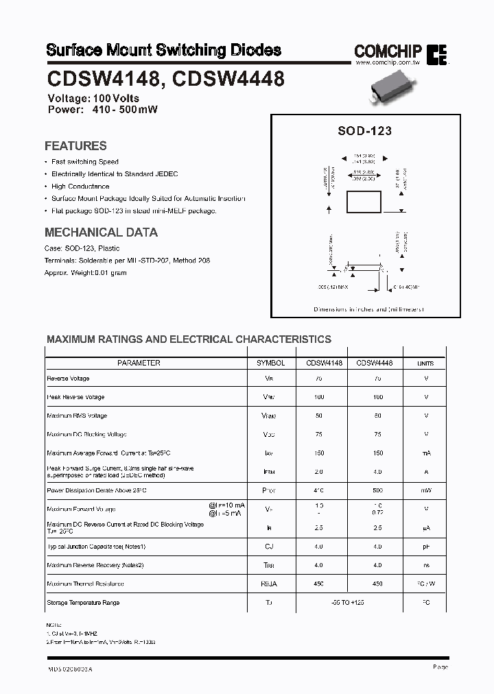 CDSW4448_76801.PDF Datasheet
