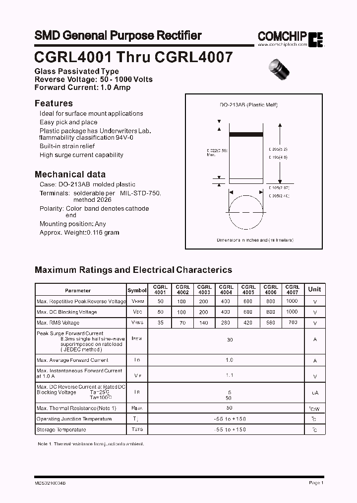 CGRL4004_159957.PDF Datasheet