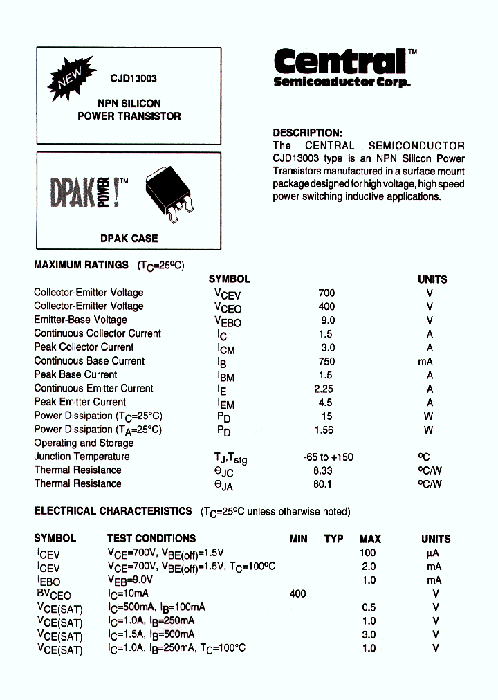 CJD13003_165505.PDF Datasheet