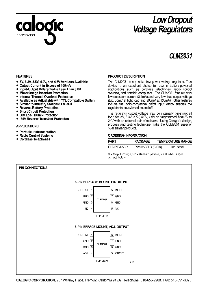 CLM2931_27953.PDF Datasheet