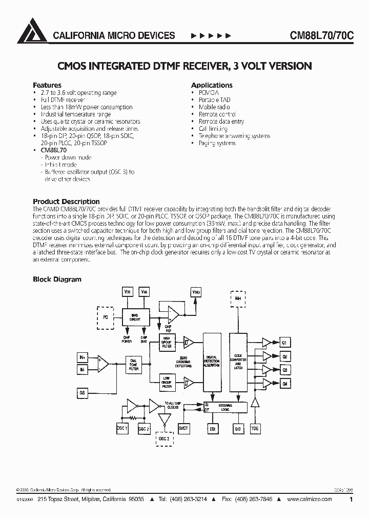 CM88L70_157021.PDF Datasheet