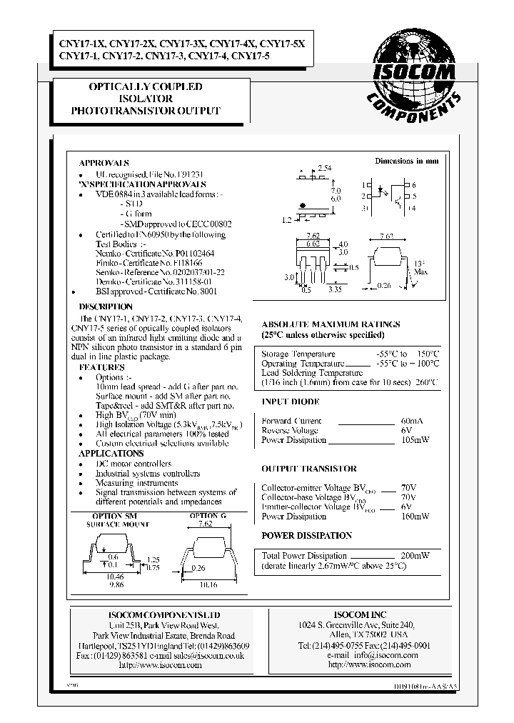 CNY17-1X_104834.PDF Datasheet
