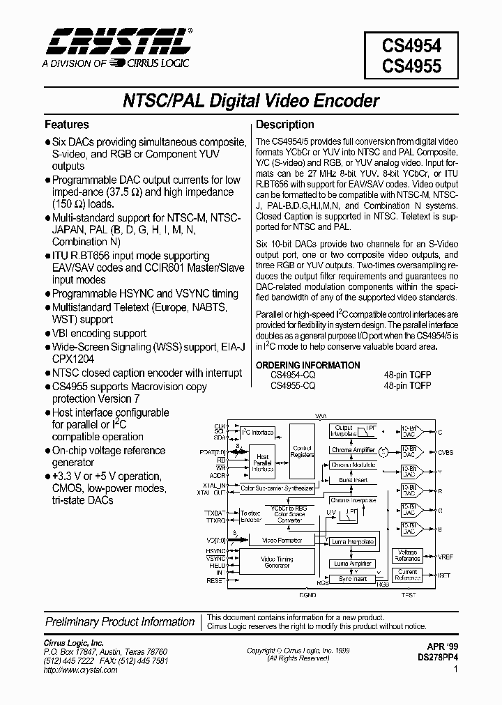 CS4954_40306.PDF Datasheet