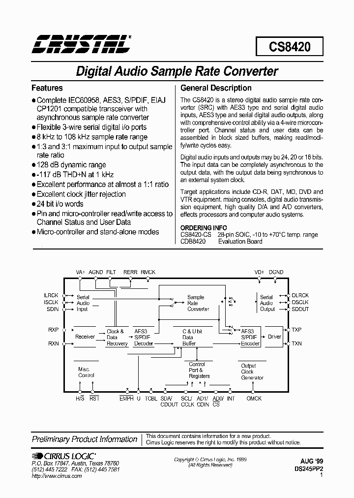 CS8420_163927.PDF Datasheet