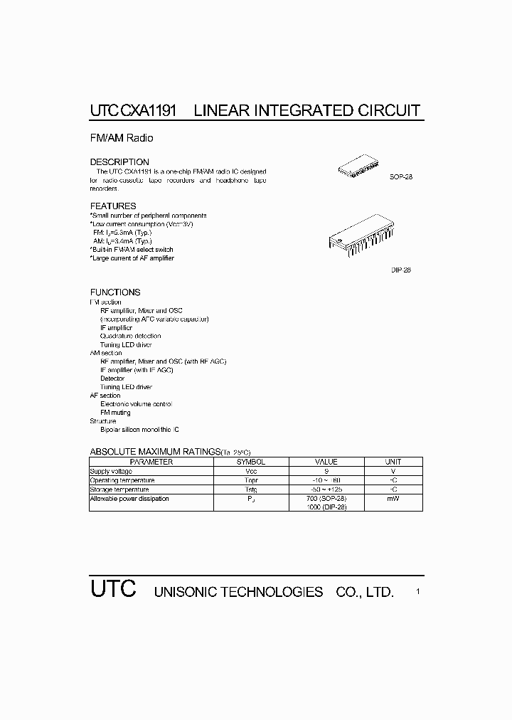 CXA1191_110666.PDF Datasheet