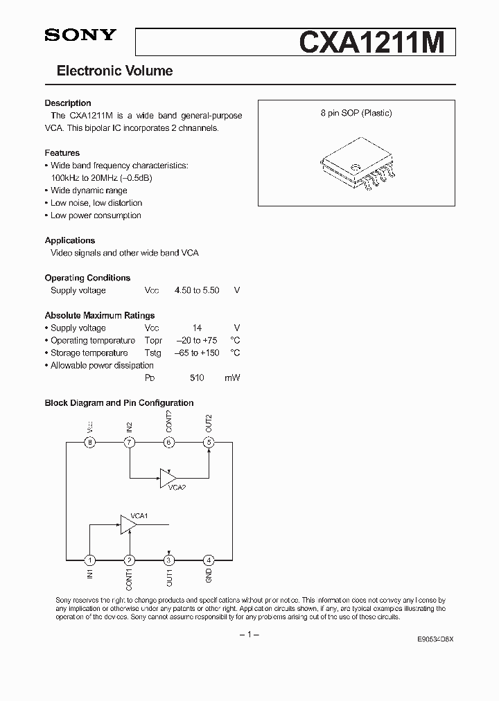 CXA1211_135395.PDF Datasheet