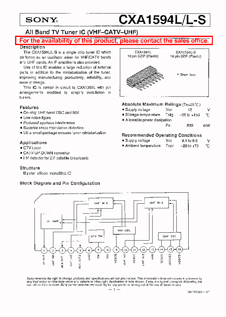 CXA1594_92430.PDF Datasheet