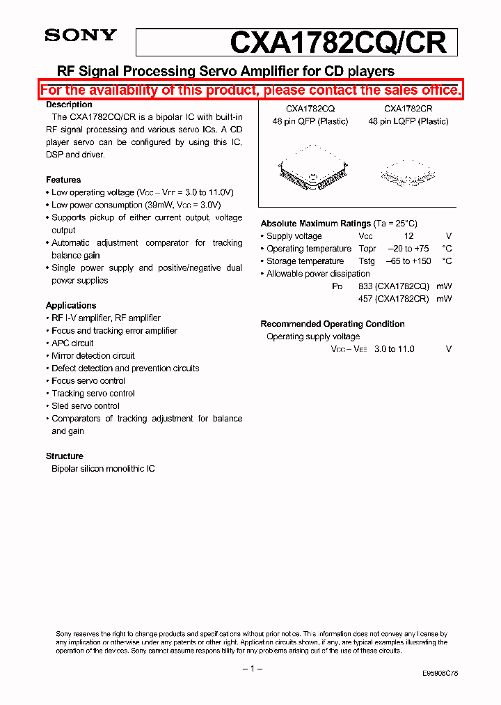 CXA1782_24057.PDF Datasheet