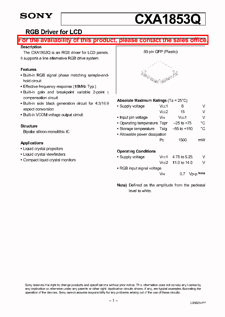 CXA1853Q_130669.PDF Datasheet