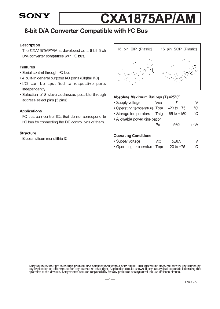 CXA1875_119891.PDF Datasheet