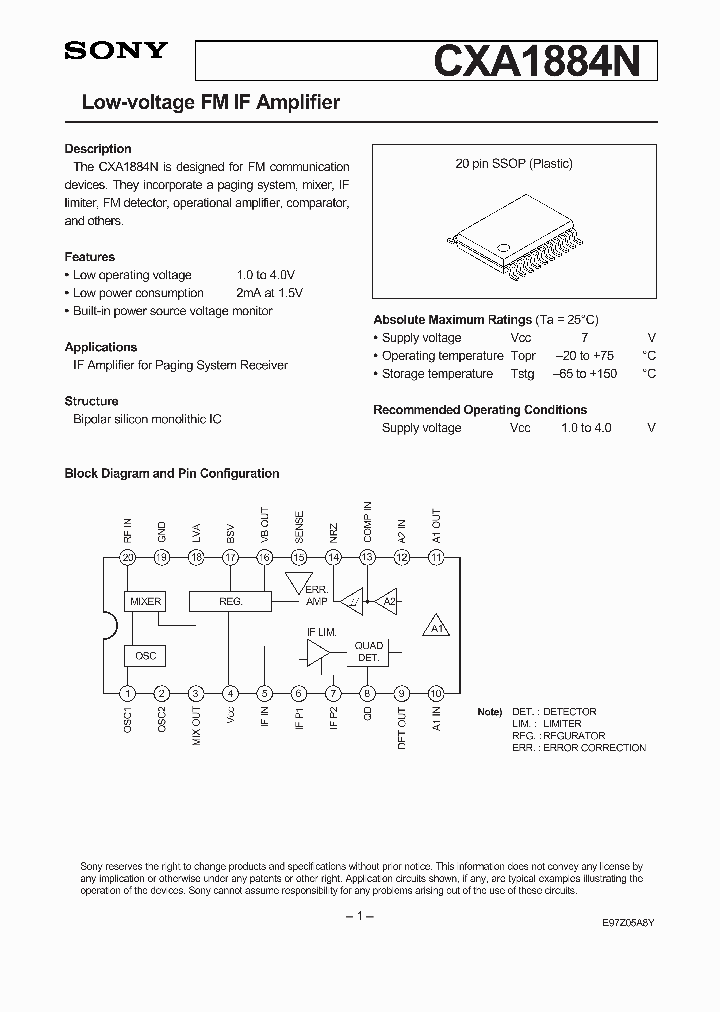 CXA1884N_166225.PDF Datasheet