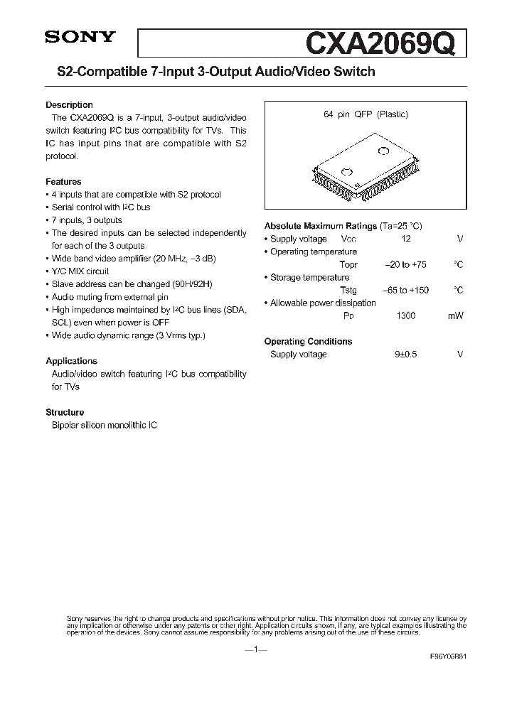 CXA2069Q_182317.PDF Datasheet