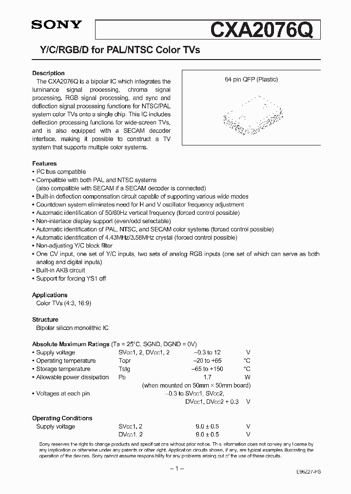 CXA2076Q_23635.PDF Datasheet