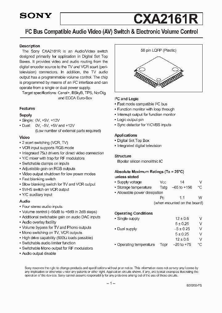 CXA2161R_24152.PDF Datasheet