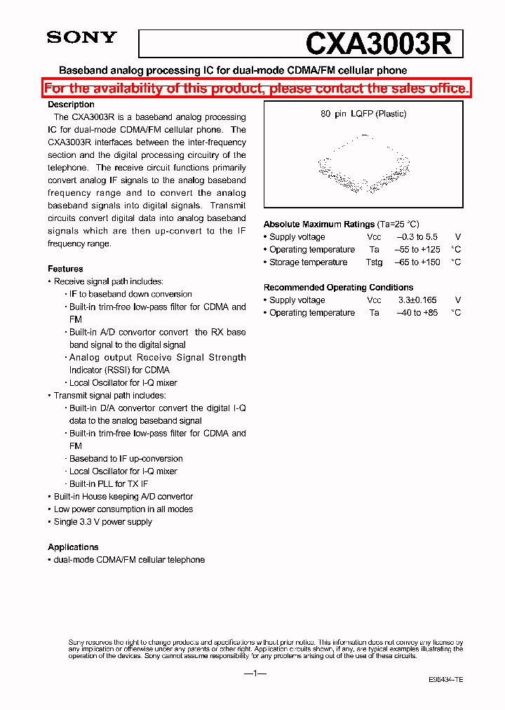 CXA3003R_46048.PDF Datasheet