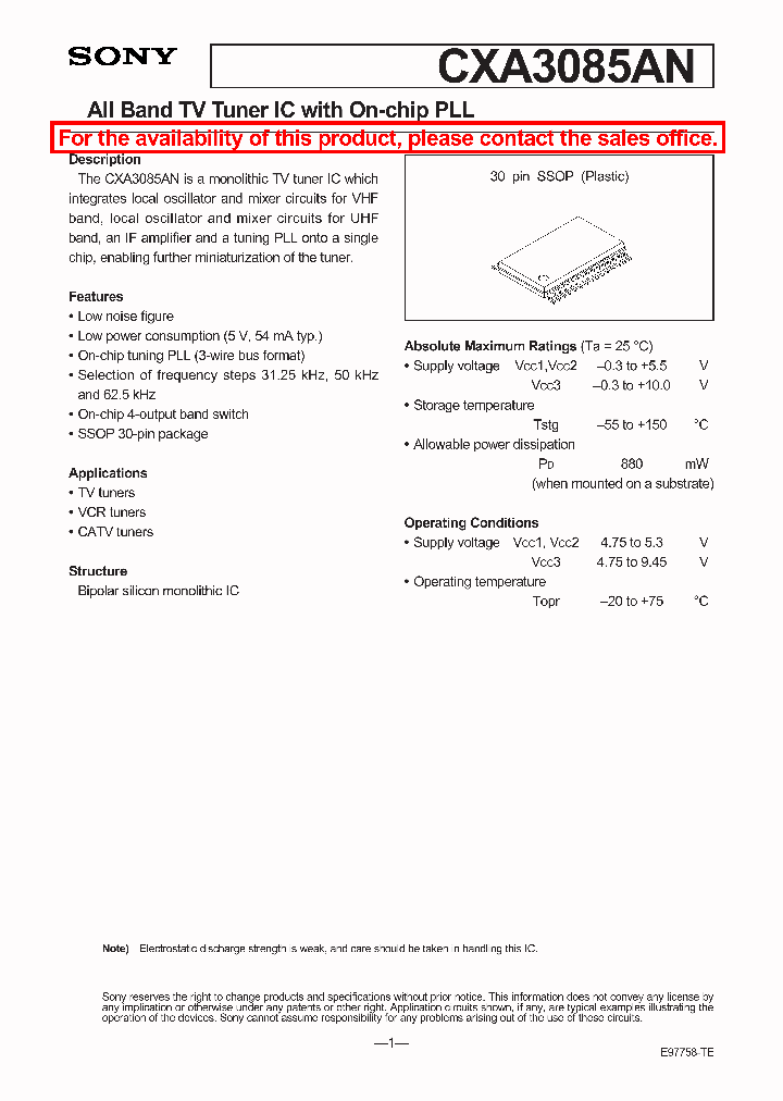 CXA3085AN_46068.PDF Datasheet