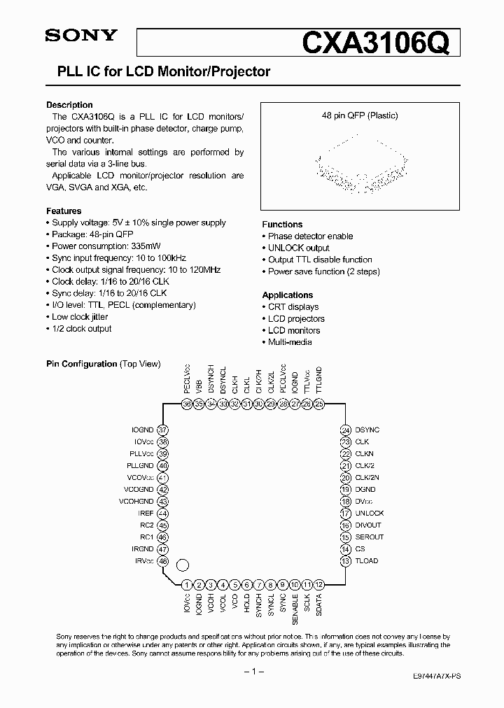CXA3106Q_141407.PDF Datasheet