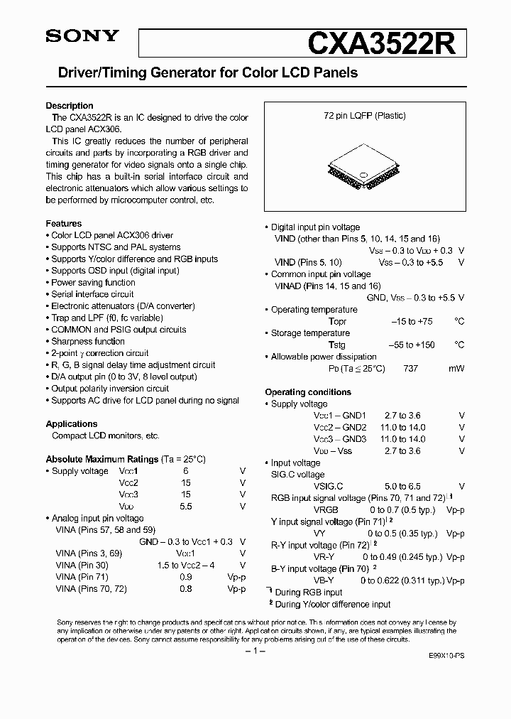 CXA3522R_184188.PDF Datasheet