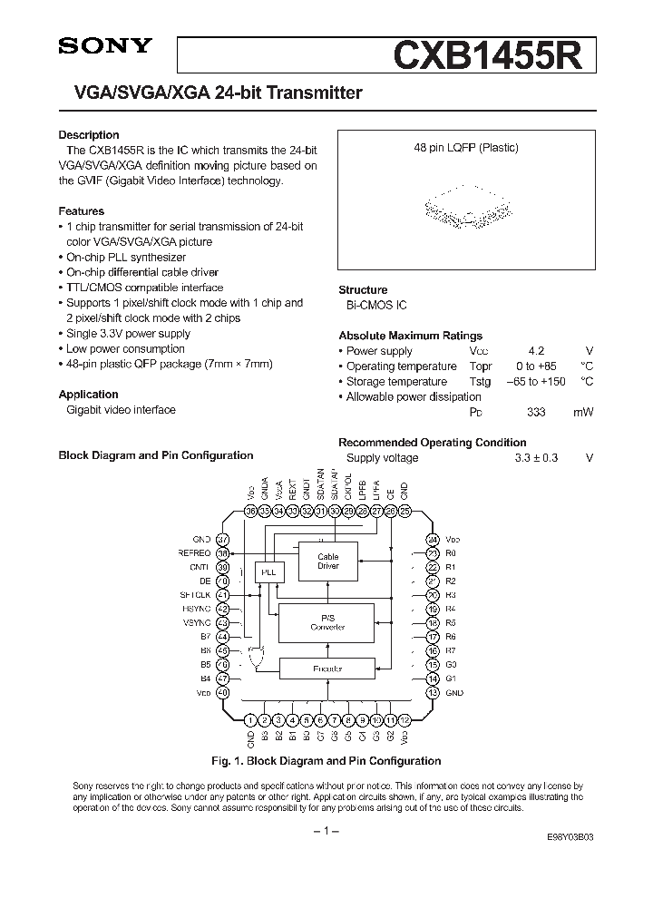 CXB1455R_40381.PDF Datasheet