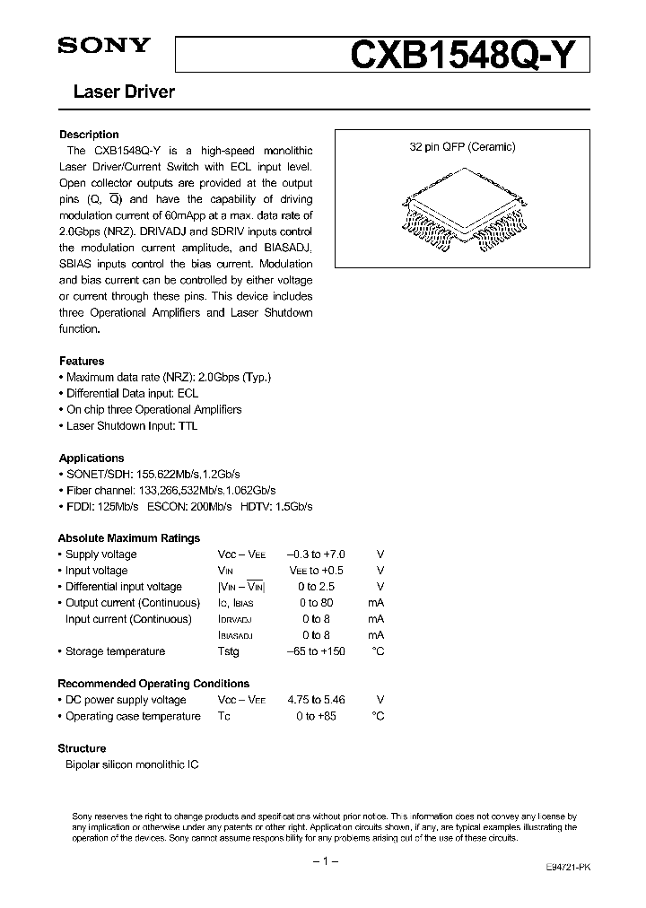 CXB1548Q-Y_40383.PDF Datasheet