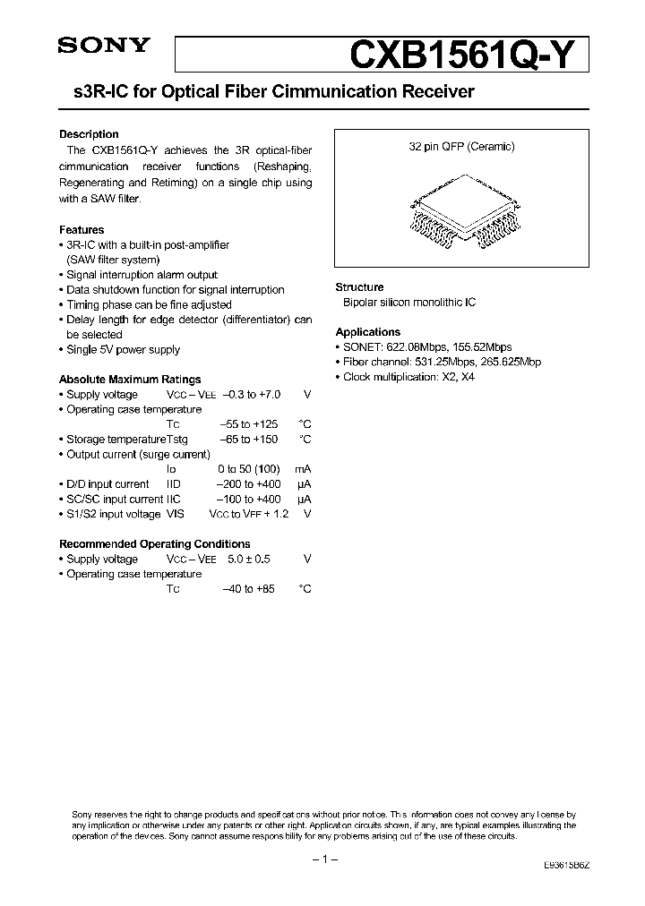 CXB1561Q-Y_40387.PDF Datasheet
