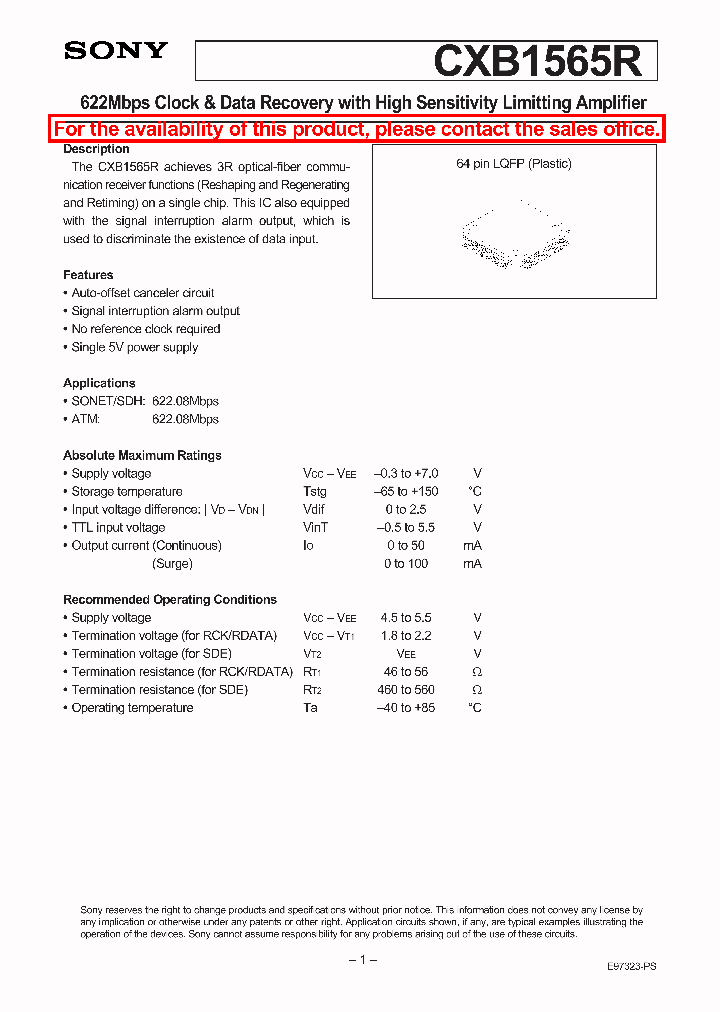 CXB1565R_40390.PDF Datasheet