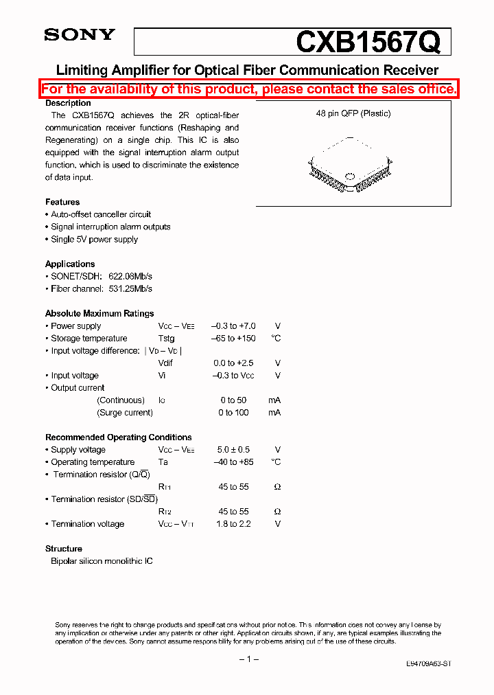CXB1567Q_40391.PDF Datasheet