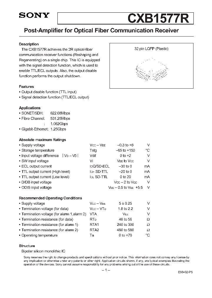 CXB1577R_40396.PDF Datasheet