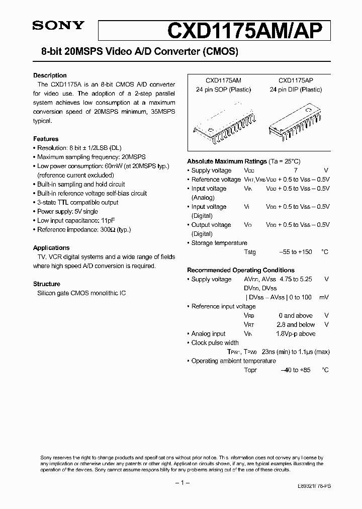 CXD1175AM_14844.PDF Datasheet