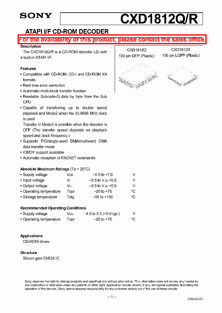 CXD1812Q_45408.PDF Datasheet