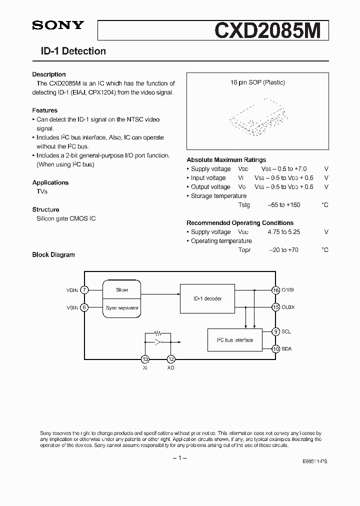 CXD2085M_167186.PDF Datasheet