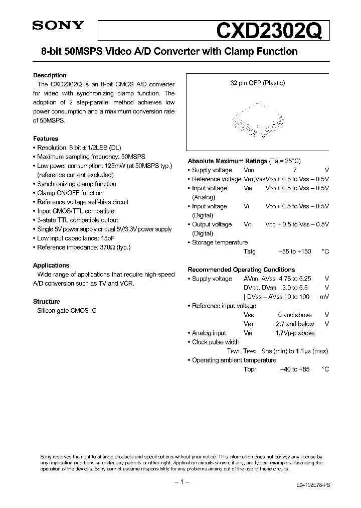 CXD2302_110192.PDF Datasheet