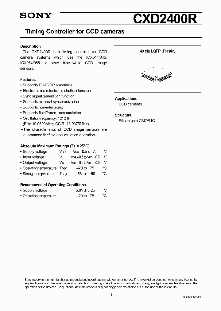 CXD2400_101580.PDF Datasheet