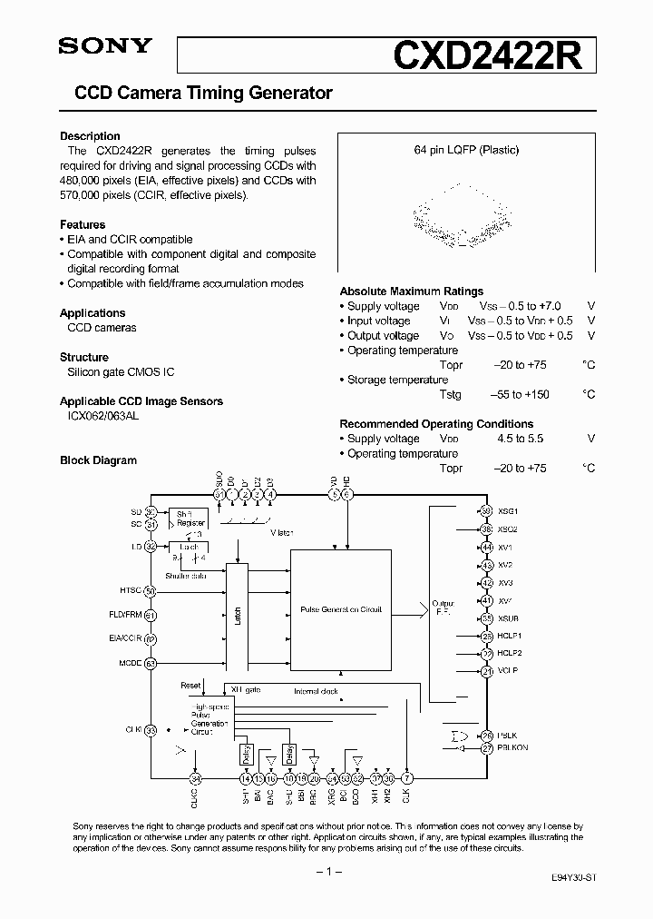 CXD2422R_164165.PDF Datasheet