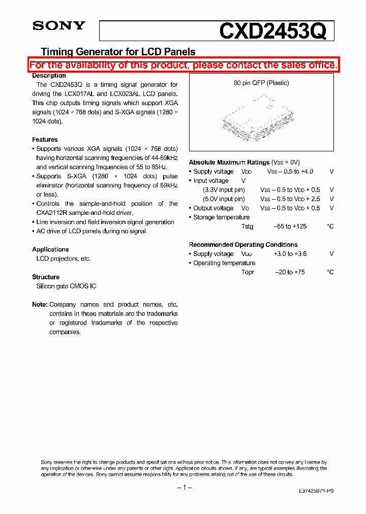 CXD2453Q_144417.PDF Datasheet