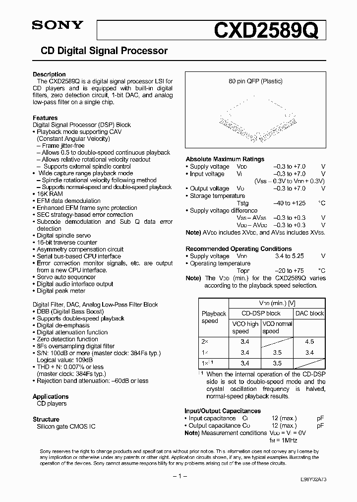 CXD2589Q_120363.PDF Datasheet