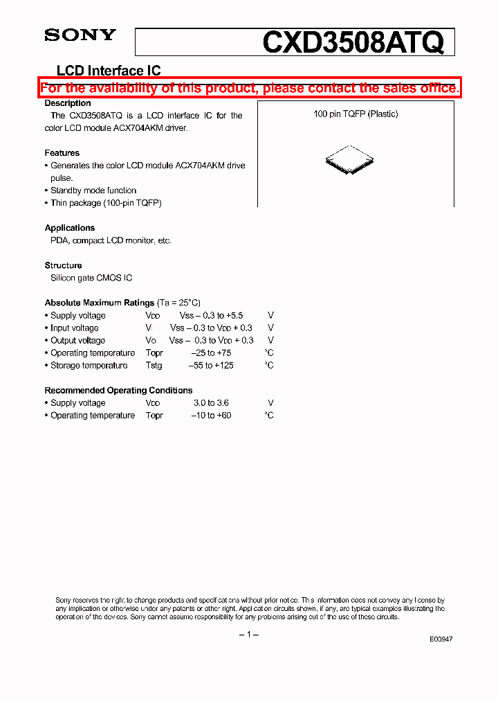 CXD3508ATQ_45444.PDF Datasheet