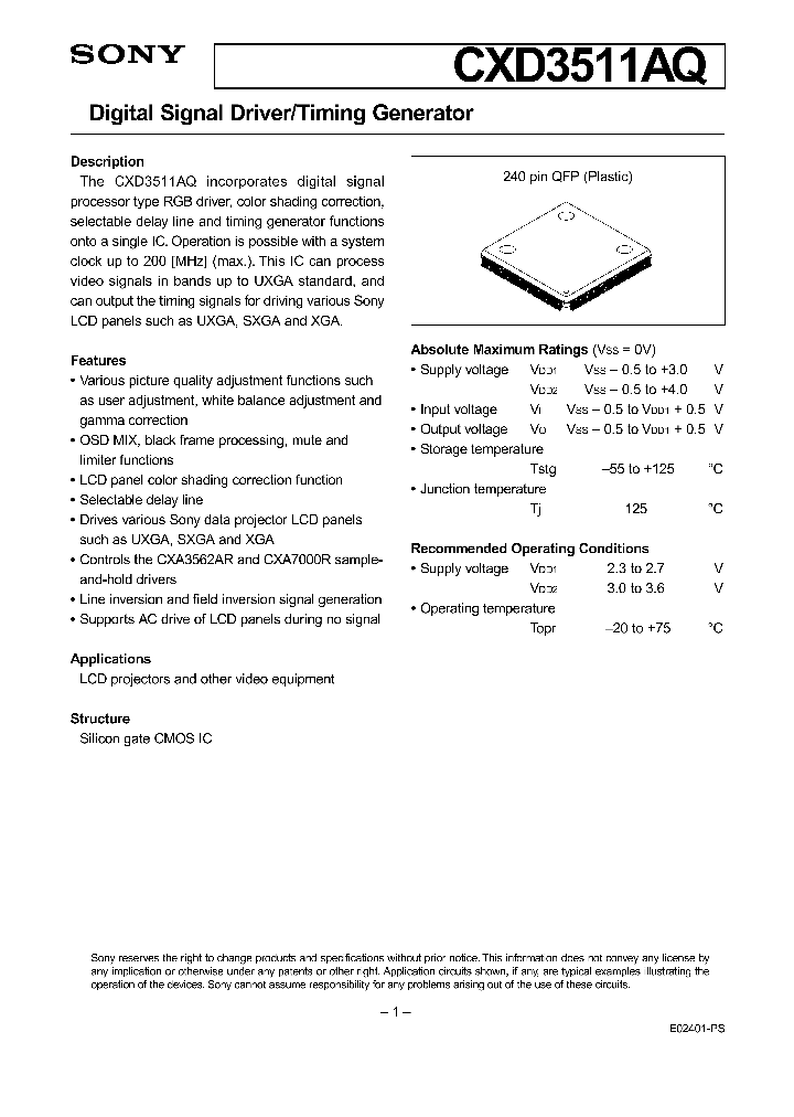 CXD3511_45447.PDF Datasheet