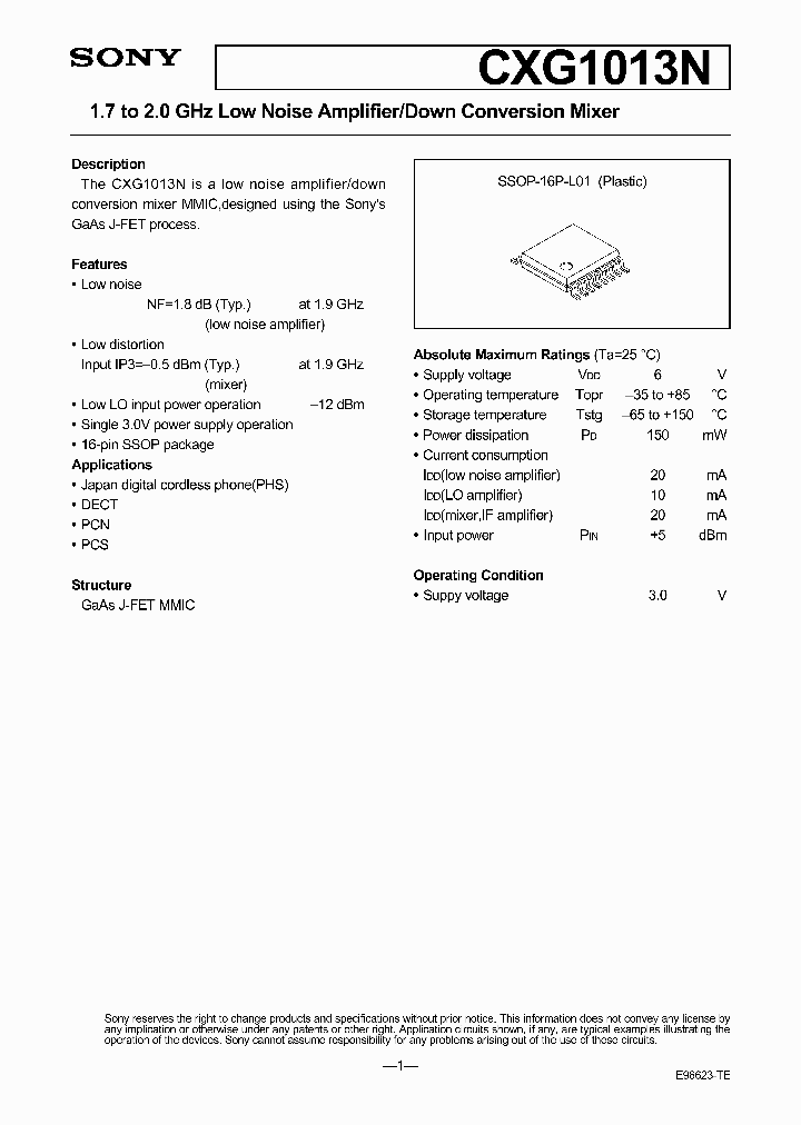 CXG1013N_102689.PDF Datasheet